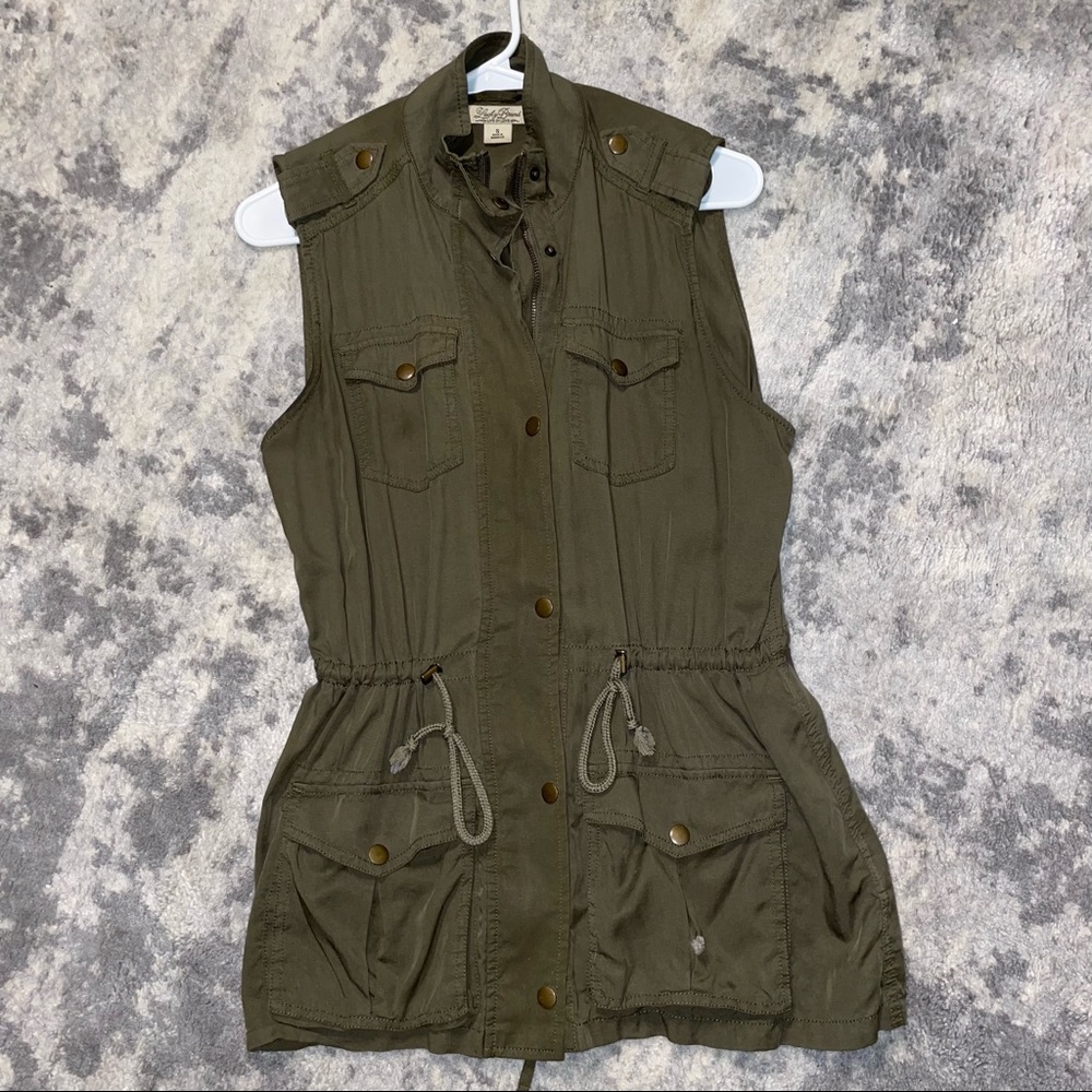 Lucky Brand Army green utility vest jacket